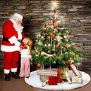 Christmas Tree Skirt ,1pc White Carpet Christmas Tree Skirt Base Floor Mat