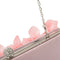 Lady Satin Clutch Bag Flower Evening Party Wedding Purse Chain Shoulder Han O1H8