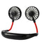 Portable Hands-Free Mini USB Air Cooler Neck Fan Summer Sports Fan (Black)