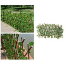 Foldable Garden Fence Trellis Screen with Artificial Plant for Home Cafe Bar