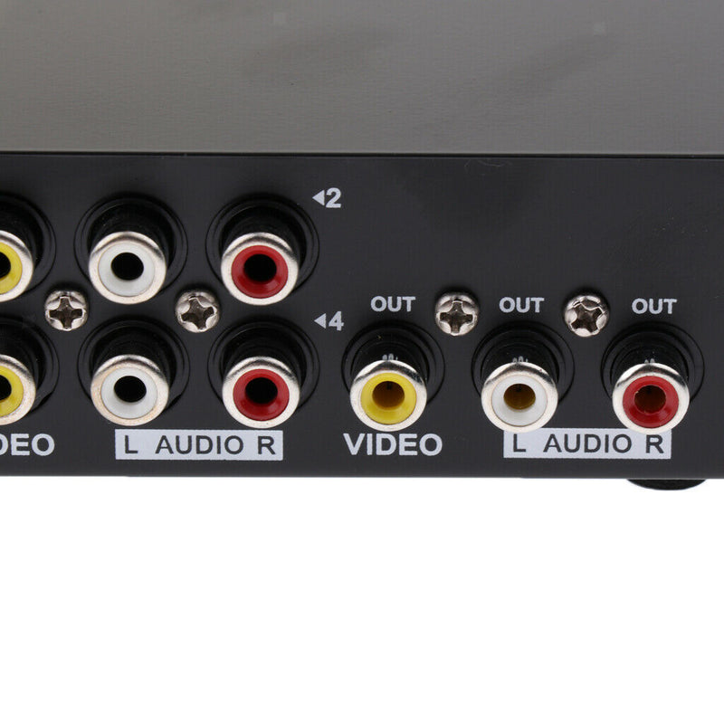 1 to 4 Port RCA Video Audio AV Switcher Selector 4-Way TV DVD Splitter Box -