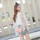 Fashion Women Mini Small Shoulder Bag Clear Transparent Girls Cute Composit F2Z3