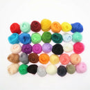 36Pcs Needle Felting Natural Collection For Animal Projects Soft Wool DIY