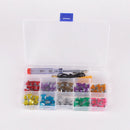 100 Auto Flat Fuses 3/4/5 / 7.5 / 10/15/20/25/30 / 35A + Test Pin