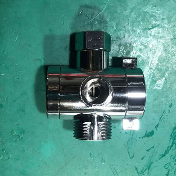 1/2 inch 3-Way T-adapter Diverter Valve Adjustable Shower Head Arm Mounted