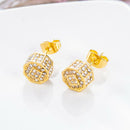 Elegant Women Lady Circle Crystal Rhinestone Ear Stud Earrings Beautiful Jewelry