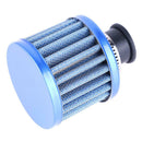 Details about  12mm Blue Car Motor Cold Air Intake Filter Turbo Vent Crankc