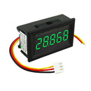 DC 3.5-30V 3 Wire Green LED 5-Digital Display Voltage Voltmeter Panel
