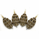 Plastic Inline Method Feeder Fishing Accessories 4 Feeders Mould Set Carp F T1I8