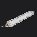 New Table Runner Embroidered Floral Table Cloth Pattern:
