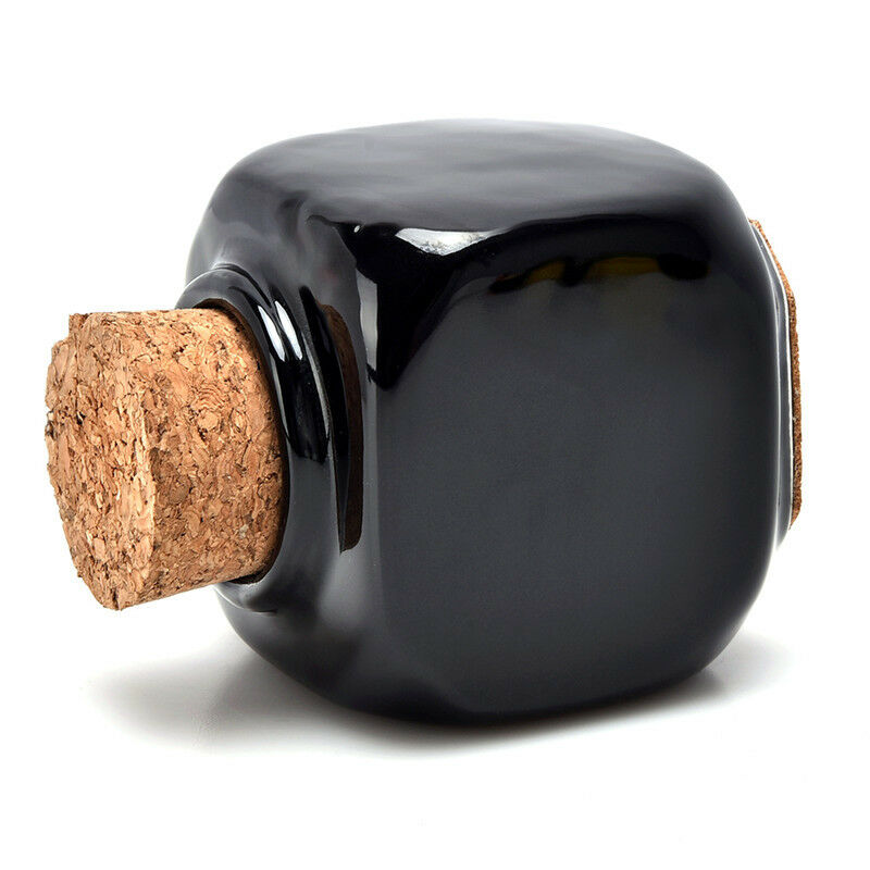 1pc Ceramic Glass Dappen Dish Bottle Liquid   Bowl Cup With Wood Lid SP