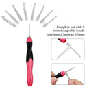 USB Charging LED Glow Crochet Hook With Led 9 Sizes Hooks Emergency Lightin W7H9
