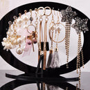 Jewelry Display Rack Acrylic Oval Shaped Earrings Organizer Holder Stand St