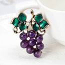 Purple Enamel Grape Brooch Pin Banquet Weddings Party Brooch Gifts Women  Gw