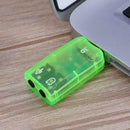 Mini USB2.0 Port Analog 6.1 CH External Sound Card Audio Adapter for PC