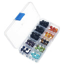 130 Pcs Round Loose Beads Mixed Energy Stone Power for Jewelry Making Craft