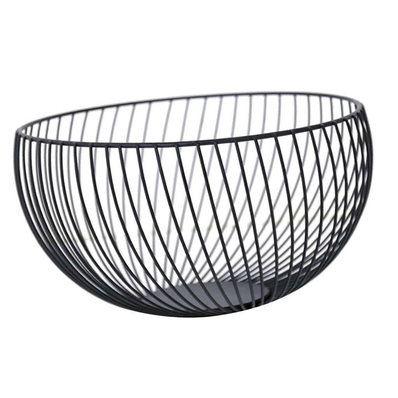 Fruit Basket Candy Cookie Snack Bowl Kitchen Vegetable Food Holder-Black