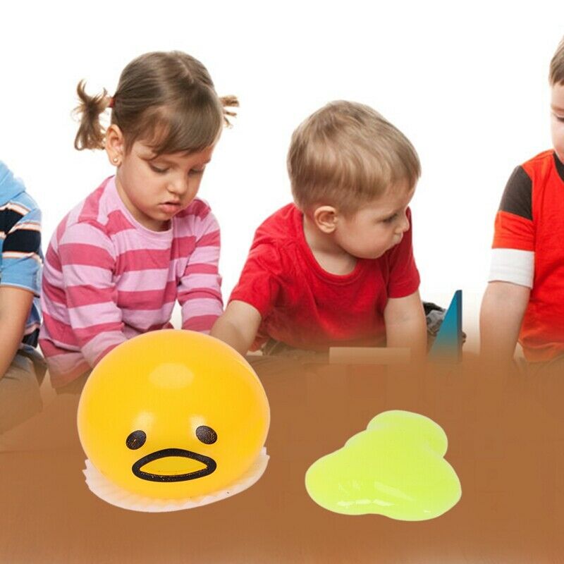 5X(Squishy Vomitive Egg Yolk Anti Stress Reliever Fun Gift Yellow Lazy Egg E1N2)