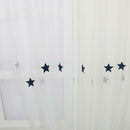 Star Embroidered Living Room Half Blackout Curtain Bedroom Window Blinds