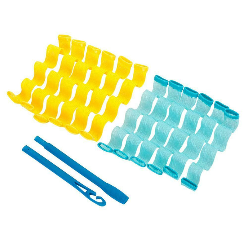 12pcs Soft Magic Hair Curler Bendy Roller Curl DIY Salon Hair Styling Tool K1B