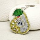 5pcs Fruits Key Strap Charm Ring Keyring Food Sample Pear Orange Gift