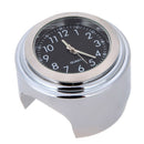 7/8" Motorcycle Bike Chrome Waterproof Black Dial Handlebar Clock Glow Watch NEW