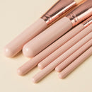 7pcs Mini Makeup Brushes Loose Powder Eyeshadow Beauty Tool (Light Brown)