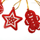 10pcs DIY Special Shaped Diamond Painting Christmas Tree Pendants Decor