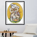 Cartoon Owl Chef Stamped Cross Stitch Kit Lovely DIY Art Crafts & Sewing