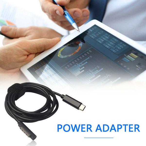 1.5m USB Type C PD Cable Power Charger Cord for Microsoft Surface Pro 1/2 A#S