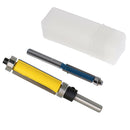 2pcs Woodworking Flush Trim Router Bits Set, Top and Bottom Bearing, 0.31 inch