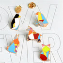 9PCS/Set Enamel Cartoon Animal Brooch Pin Shirt Collar Pin Gift Women Jewelry M&
