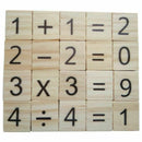 100 Wooden Digital Scrabble Tiles Black Symbol & Numbers For Crafts Wood