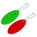 2x Yachting Boat Water Sports Oval Floating Keychain Keyring Key Float Buoy