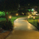 Solar Led Garden Pathway Lights Decorative Auto on/Off Warm White, Easy Assembly