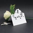 50x Romantic Lovers Place Name Cards for Wedding Party Table Setting Decor