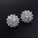 Female Snowflake Stud Earring Jewelry AAA Zircon Double Earrings For Women H1Z6