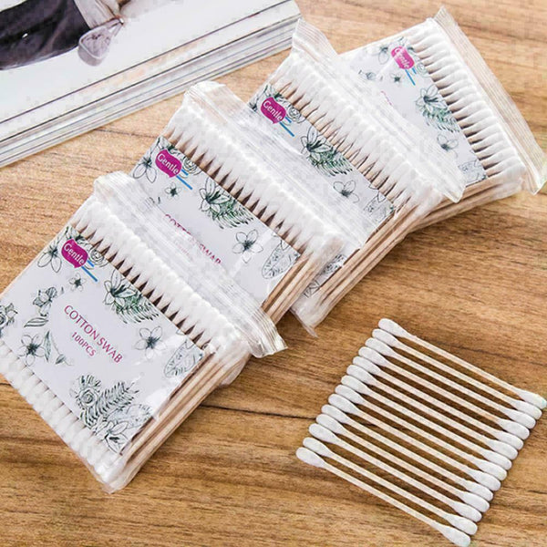 500* Multifunctional Bamboo Cotton Swabs Cotton Swabs Ear Tools S5F1 Medica O9Y2