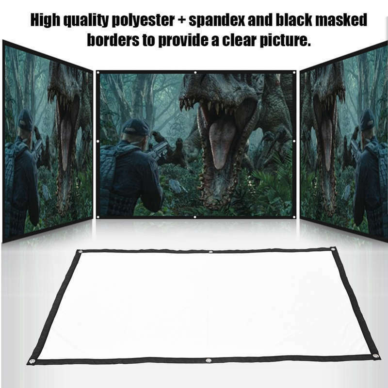 Portable Projector Screen Hd 16:9 100 Inch Diagonal Projection Screen Folda Q7U1