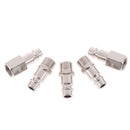 5Pcs 1/4" Bsp Femal/Male Air Compressor Connectors Quick Release Fitti FU