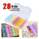 28 Grids Plastic Craft Organizer Case Diamond Storage Box Adjustable Storag