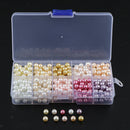500Pcs Baking Painted Glass Loose Beads For Bracelet
