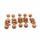 1 Pcs Wooden Teether Rattle Activity Gym Toys Wooden Blank Ring Teething ToyI2L2