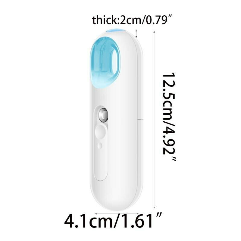 White 22 Ml Mini Nano Mister Spray Bottle Battery Operated Facial Steamer M E2Q8