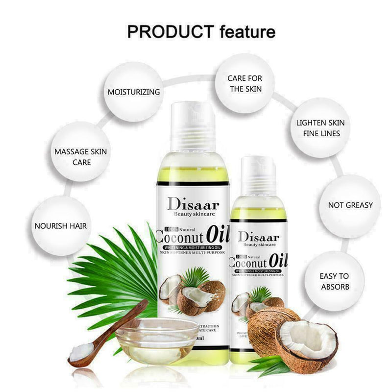 Coconut Body Oil Body Brightening Body Oil Body Massage Soothing Oil E1U3 K5V9