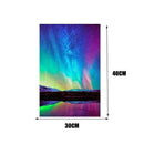40*30cm 5D DIY Full Drill Diamond Painting Aurora Scenery Embroidery Decor P9S3