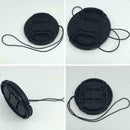 58MM Plastic Front Lens Cap With String Cover Accessory For SLR Camera DSLR P6H7