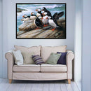 5D DIY Full Drill Diamond Painting Puffin Cross Stitch Embroidery Art Craft