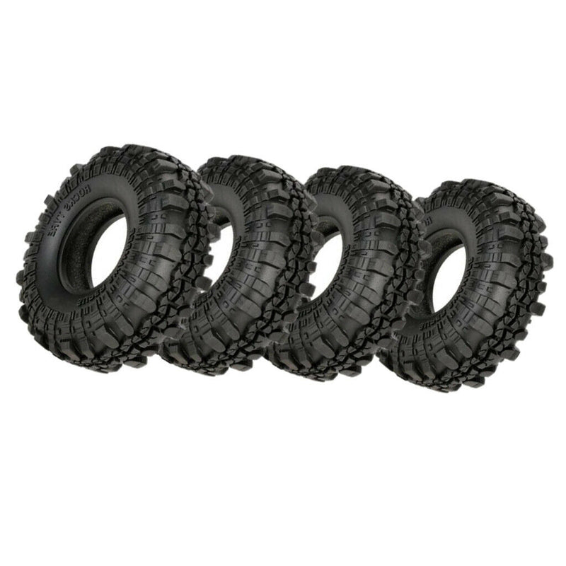Durable 4 Pieces Rubber Off-Road Car Tyres for 1/10 Axial SCX10 CC01 RC4WD D110