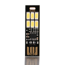 Pocket Card Lamp Bulb 6Led Keychain Mini LED Night Light Portable USB Power